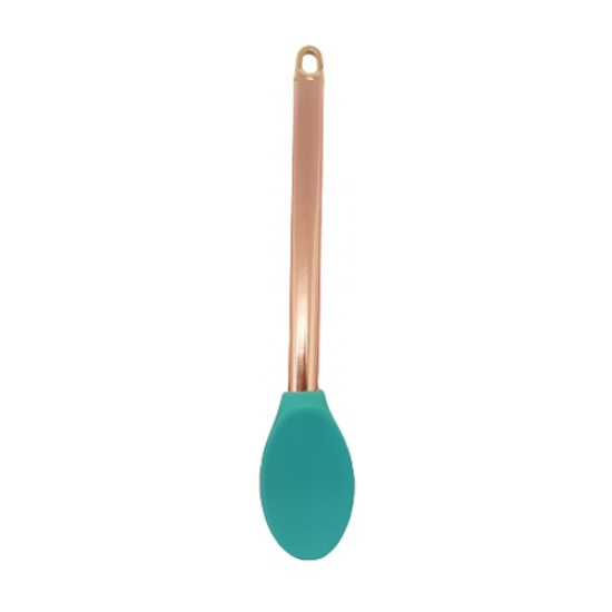COLHER DE PLÁSTICO COM PONTA DE SILICONE VERDE ÁGUA REF: TP-103
