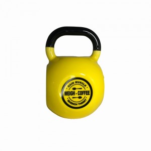 CANECA MODELO PESO AMARELO 18KG PORCELANA 600ML REF: 000024