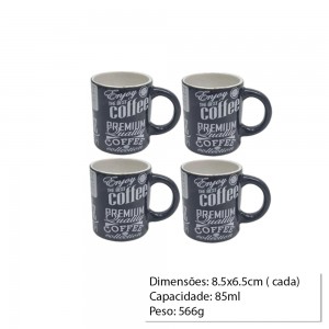 CONJUNTO 4 XICARAS DE CAFE REF: 4040 CONJUNTO 4 XICARAS DE CAFE REF: 4040