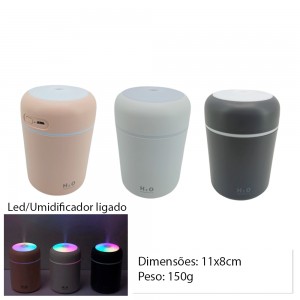 UMIDIFICADOR DE AR C/LED 300ML REF: 4048 UMIDIFICADOR DE AR C/LED 300ML REF: 4048