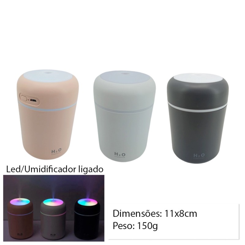 UMIDIFICADOR DE AR C/LED 300ML REF: 4048 UMIDIFICADOR DE AR C/LED 300ML REF: 4048