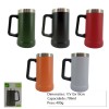 CANECA TÉRMICA EM PLÁSTICO E INOX 709ML REF: 4078