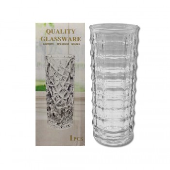 VASO DECORATIVO EM VIDRO 25CM  REF: 4145