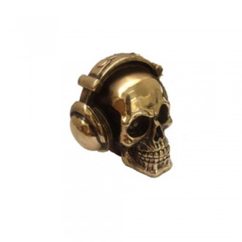 RESINA METALIZADA CAVEIRA HEADPHONE DOURADO RESINA METALIZADA CAVEIRA HEADPHONE DOURADO