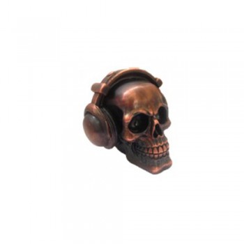RESINA METALIZADA CAVEIRA HEADPHONE ROSE