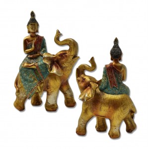 ENFEITE DECORATIVO MODELO BUDA EM RESINA 16CM REF: TRES-B169