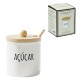 AÇUCAREIRO DOHA DE VIDRO E BAMBU 300ML REF: ACRO024