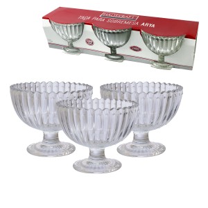 TAÇA PARA SOBREMESA ARYA 200ML 3 PEÇAS REF: TCSB009