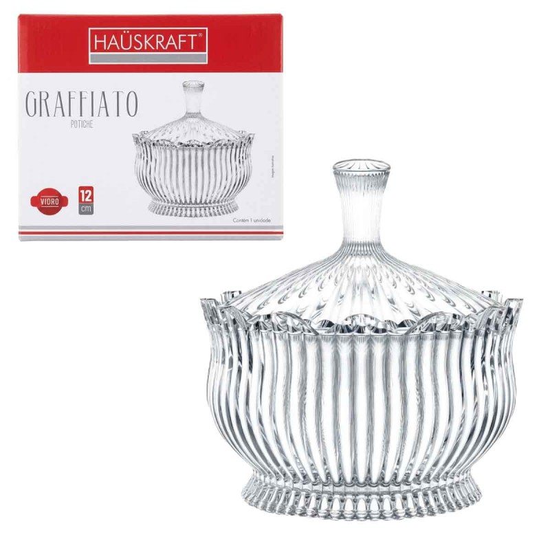 POTICHE GRAFFIATO DECORATIVO DE VIDRO REF: PTCH114 POTICHE GRAFFIATO DECORATIVO DE VIDRO REF: PTCH114