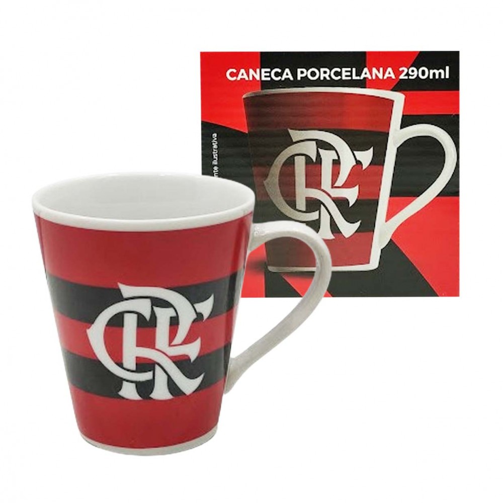 CANECA FLAMENGO EM PORCELANA REF: 221330