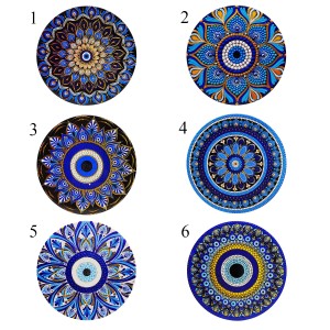 ENFEITE DECORATIVO MODELO OLHO GREGO EM PORCELANA REF: MDECP-188 ENFEITE DECORATIVO MODELO OLHO GREGO EM PORCELANA REF: MDECP-188