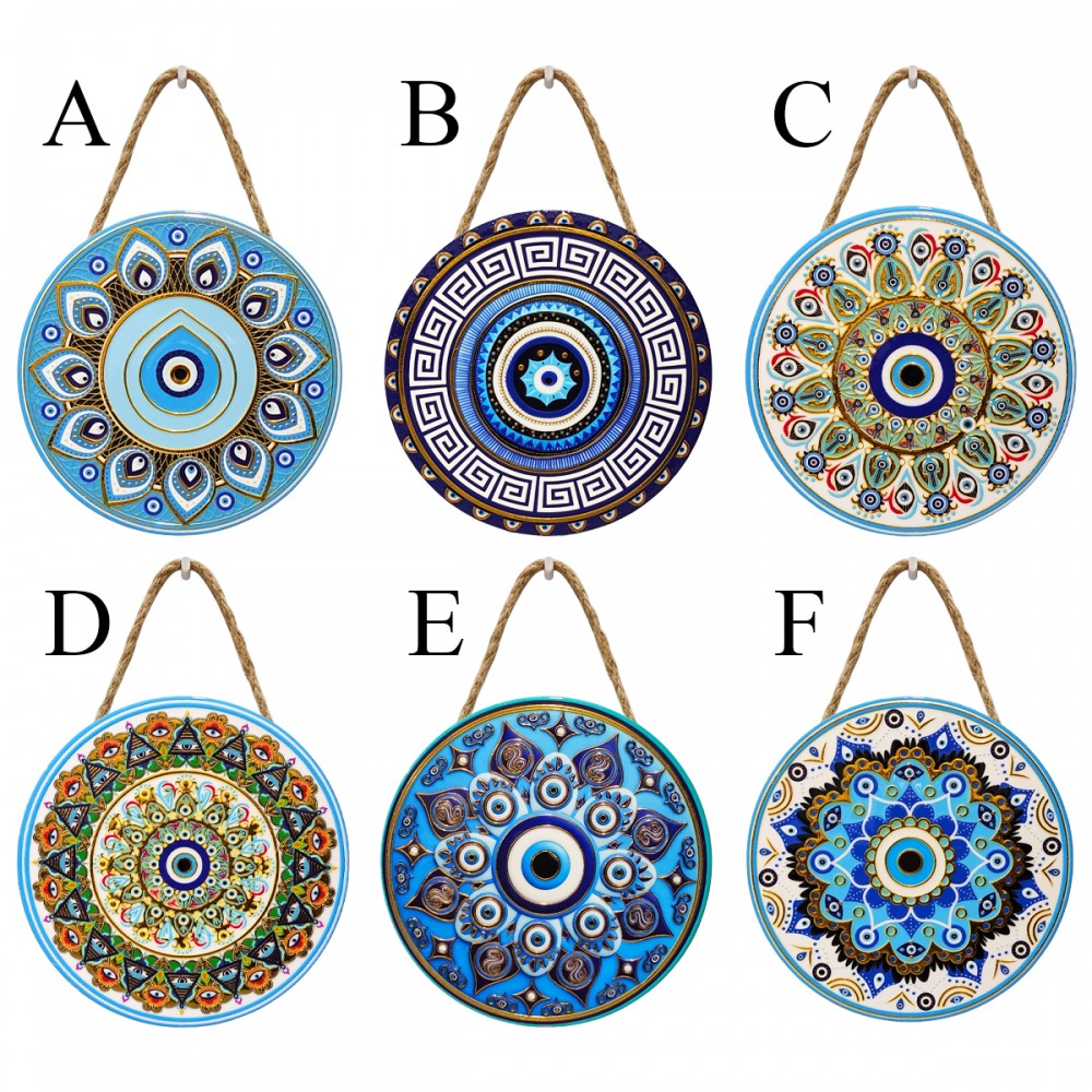 ENFEITE DECORATIVO DE PORCELANA MODELO MANDALA REF: MDECP-207