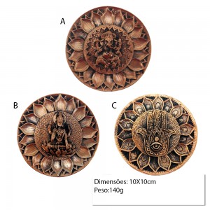 PORTA INCENSO EM RESINA ROSÊ GOLD  REF: MRES-E23