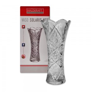 VASO DECORATIVO SOLARIS NEW EM VIDRO 19CM REF: VASO-031 VASO DECORATIVO SOLARIS NEW EM VIDRO 19CM REF: VASO-031