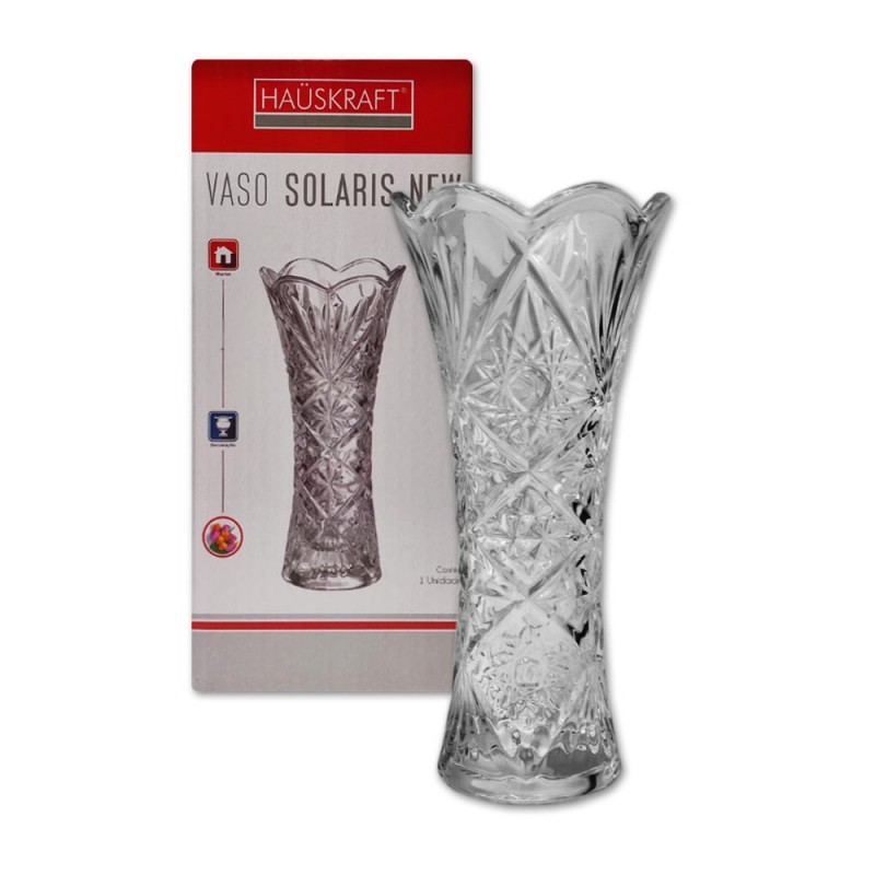 VASO DECORATIVO SOLARIS NEW EM VIDRO 19CM REF: VASO-031 VASO DECORATIVO SOLARIS NEW EM VIDRO 19CM REF: VASO-031