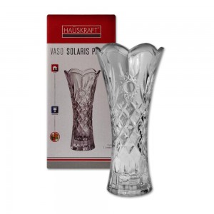 VASO DECORATIVO SOLARIS PRISMA EM VIDRO 19CM REF: VASO-035 VASO DECORATIVO SOLARIS PRISMA EM VIDRO 19CM REF: VASO-035