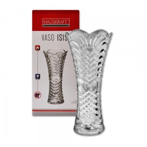 VASO DECORATIVO ISIS EM VIDRO 19CM REF: VASO-036 VASO DECORATIVO ISIS EM VIDRO 19CM REF: VASO-036