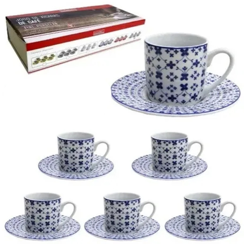 JOGO XICARA CAFE 90ML 12PCS