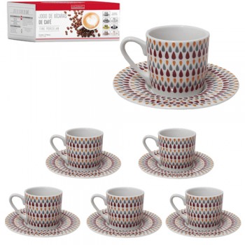 JOGO XICARA CAFE 90ML 12PCS