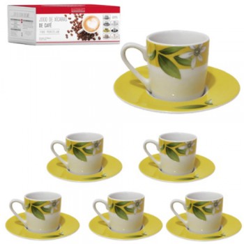 JOGO XICARA CAFE 90ML 12PCS