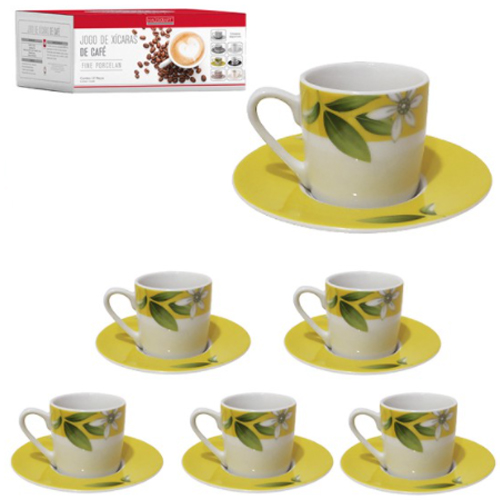 JOGO XICARA CAFE 90ML 12PCS