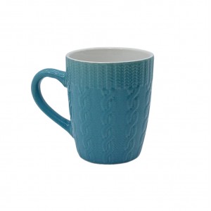 CANECA WINTER EM PORCELANA AZUL TURQUESA 360ML  REF: CANC-037AZ