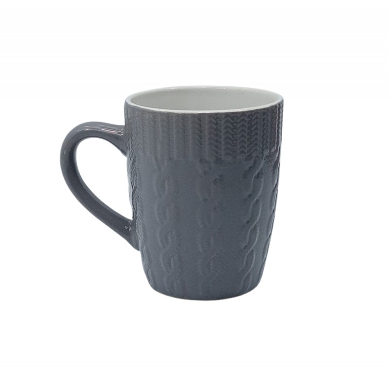 CANECA WINTER EM PORCELANA CINZA 360ML  REF: CANC-037CZ