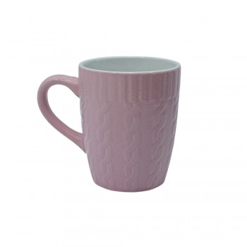 CANECA WINTER EM PORCELANA ROSA 360ML  REF: CANC-037RS