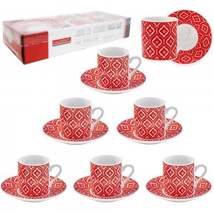 JOGO XICARA CAFE 90ML 12PCS REF:JGXH-031 JOGO XICARA CAFE 90ML 12PCS REF:JGXH-031