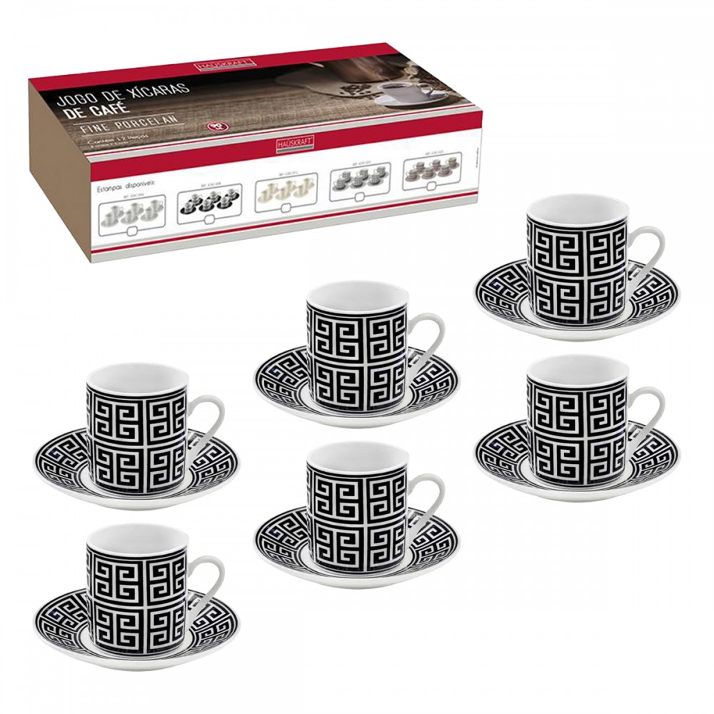 JOGO XICARA CAFE 12PCS