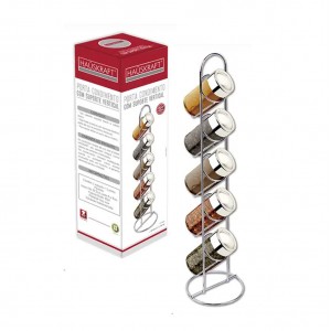 PORTA TEMPERO EM METAL COM 5 POTES  REF: PCON-001 PORTA TEMPERO EM METAL COM 5 POTES  REF: PCON-001