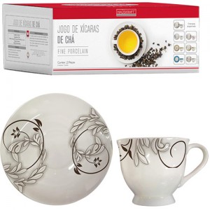 JOGO XICARA CHA 170ML 12PCS REF:JGCH-008 JOGO XICARA CHA 170ML 12PCS REF:JGCH-008