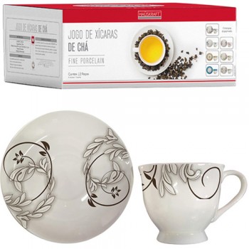 JOGO XICARA CHA 170ML 12PCS REF:JGCH-008