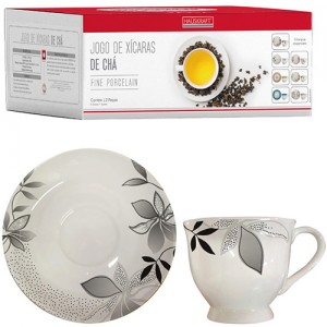 JOGO XICARA CHA 170ML 12PCS JOGO XICARA CHA 170ML 12PCS