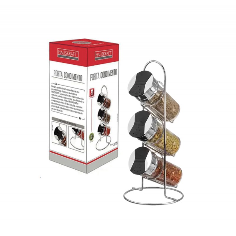 PORTA TEMPERO EM INOX COM 3 POTES REF: PCON-023IN PORTA TEMPERO EM INOX COM 3 POTES REF: PCON-023IN