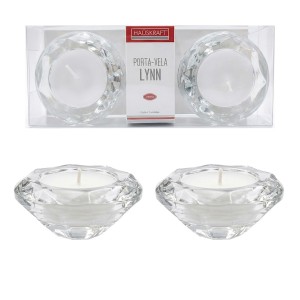 PORTA-VELA LYNN DE VIDRO REF: PVLA024