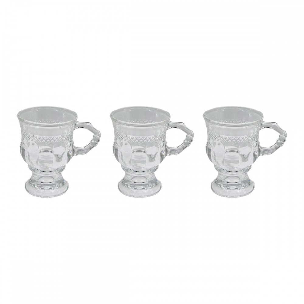 CANECA LORENA 140ML 3 PEÇAS EM VIDRO REF: CAIC004