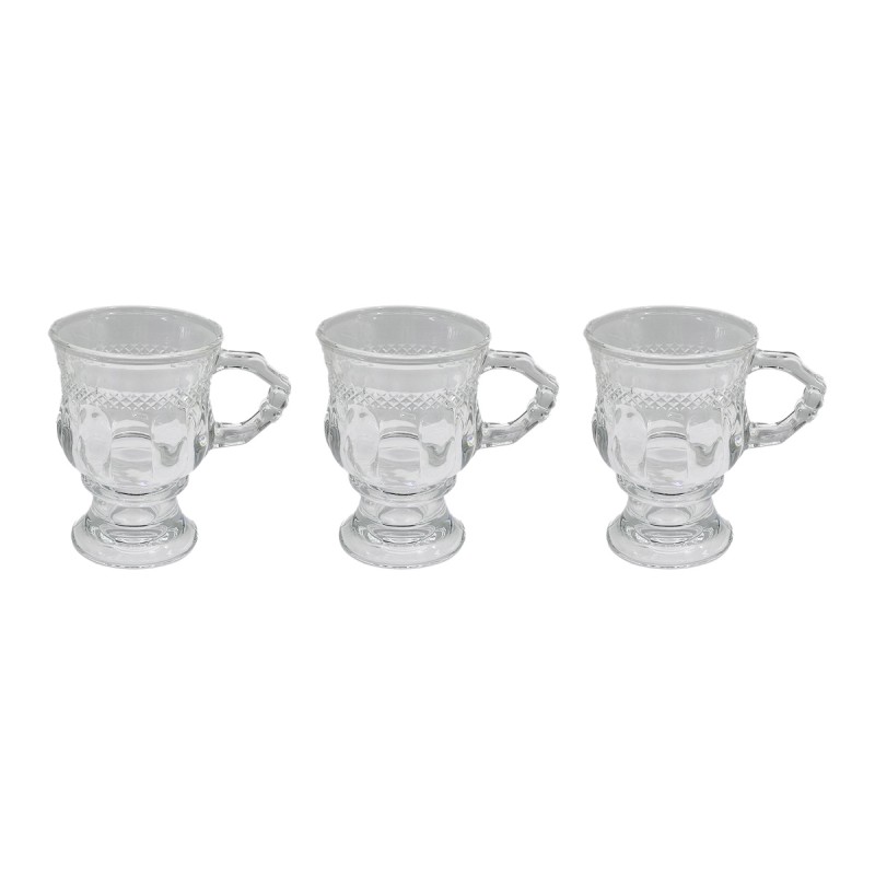 CANECA LORENA 140ML 3 PEÇAS EM VIDRO REF: CAIC004