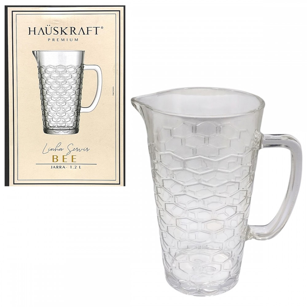 JARRA DE VIDRO BEE CAPACIDADE 1,2 LITROS REF: JARR047 JARRA DE VIDRO BEE CAPACIDADE 1,2 LITROS REF: JARR047