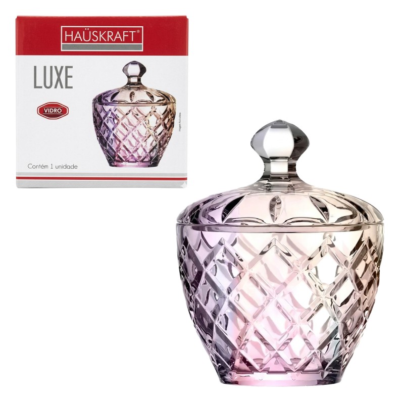 POTICHE DECORATIVO LUXE DE VIDRO REF: PTCH093/RB POTICHE DECORATIVO LUXE DE VIDRO REF: PTCH093/RB