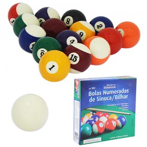 BOLA DE SINUCA SNOOKER COM 16 PEÇAS EM RESINA REF: 1852 BOLA DE SINUCA SNOOKER COM 16 PEÇAS EM RESINA REF: 1852