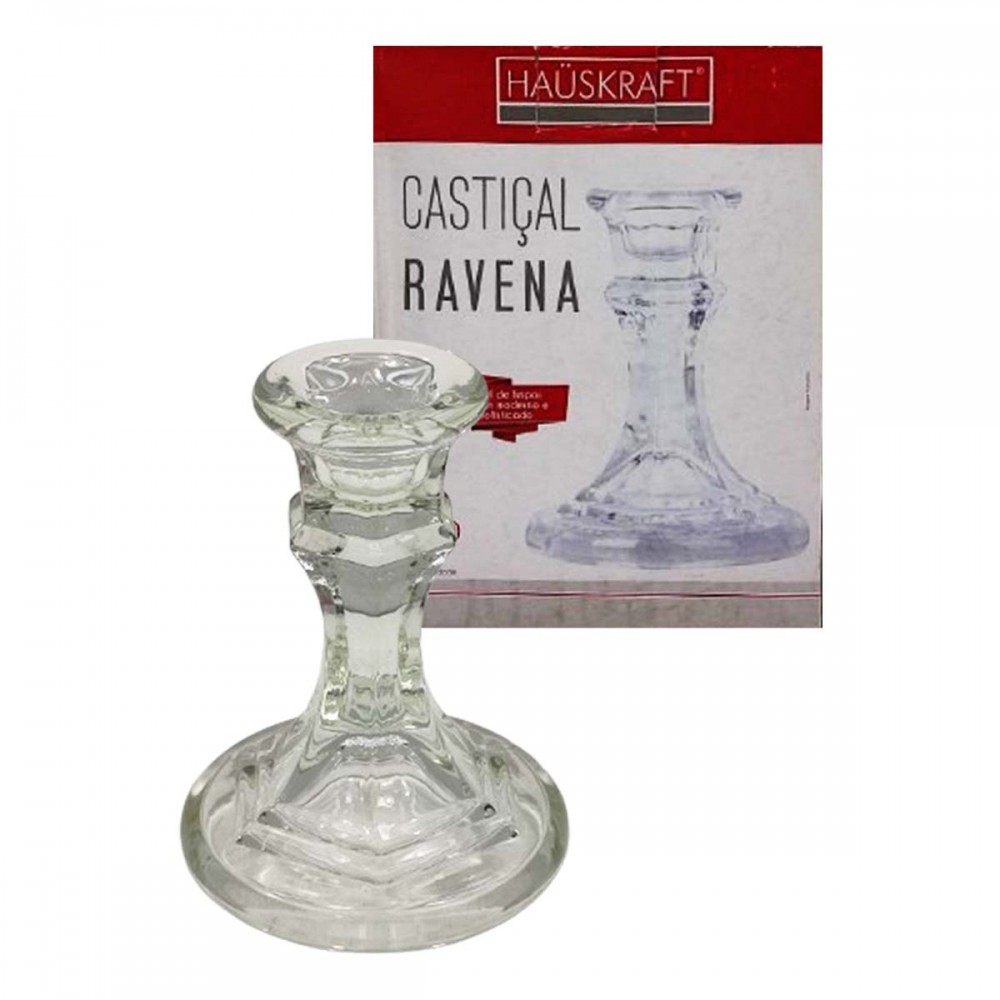 CASTIÇAL MODELO RAVENA EM VIDRO REF: CH1156