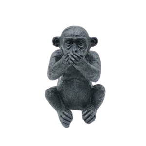 ENFEITE DECORATIVO MODELO MACACO MUDO EM RESINA REF: D-F058PT