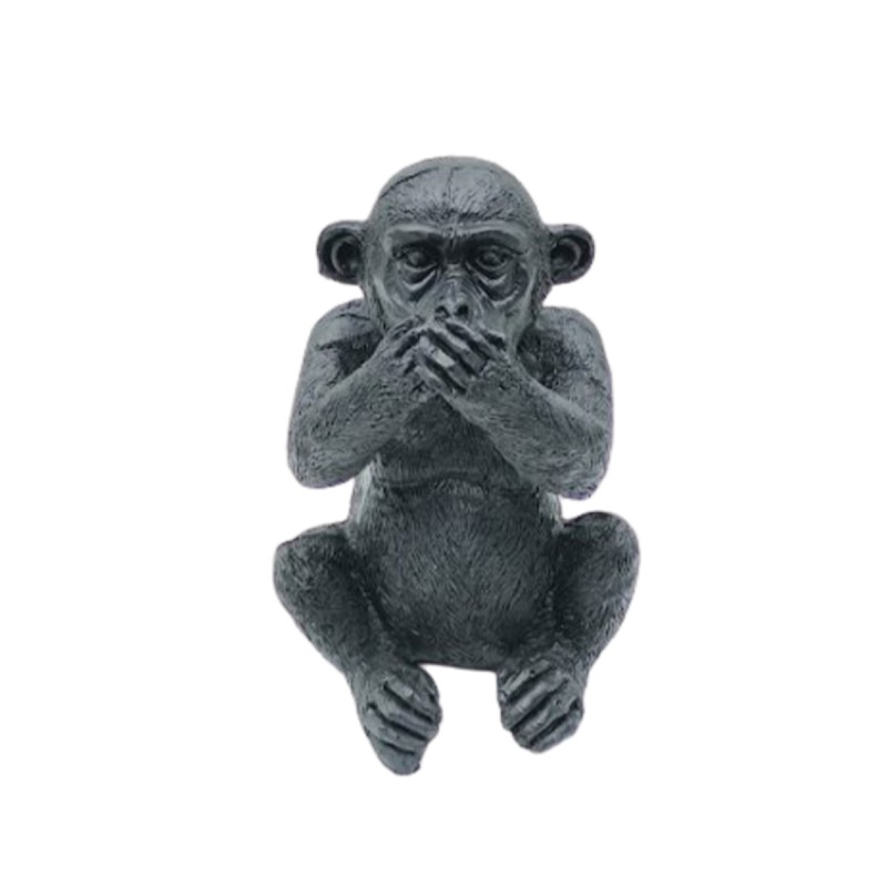 ENFEITE DECORATIVO MODELO MACACO MUDO EM RESINA REF: D-F058PT ENFEITE DECORATIVO MODELO MACACO MUDO EM RESINA REF: D-F058PT