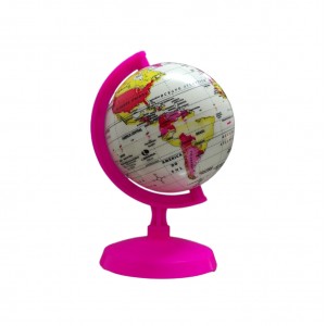 GLOBO TERRESTRE EM PLÁSTICO COR ROSA REF: 311693 GLOBO TERRESTRE EM PLÁSTICO COR ROSA REF: 311693