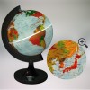 GLOBO TERRESTRE 21CM BASE CROMADA COM LED  REF: 312584