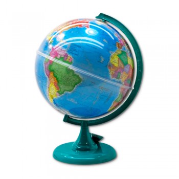 GLOBO TERRESTRE 30CM BASE COR TURQUESA EM PLÁSTICO COM LED BRANCA REF: 313475 GLOBO TERRESTRE 30CM BASE COR TURQUESA EM PLÁSTICO COM LED BRANCA REF: 313475