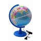 GLOBO TERRESTRE 30CM BASE COR AZUL CELESTE  REF: 313482