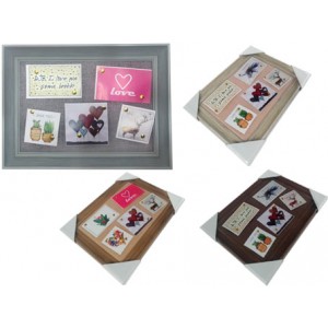 PORTA RETRATO DECORATIVO EM MADEIRA 40X30CM