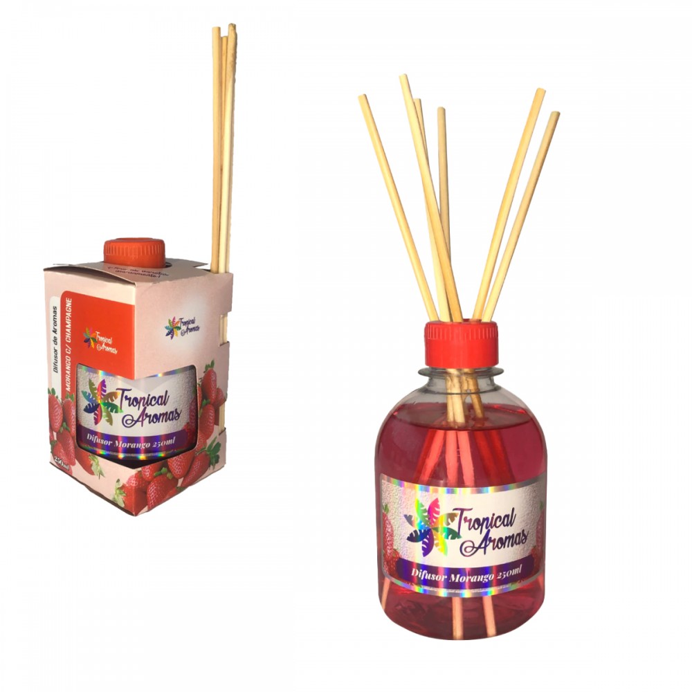 DIFUSOR TROPICAL MORANGO COM CHAMPAGNE 250ML REF: 6052